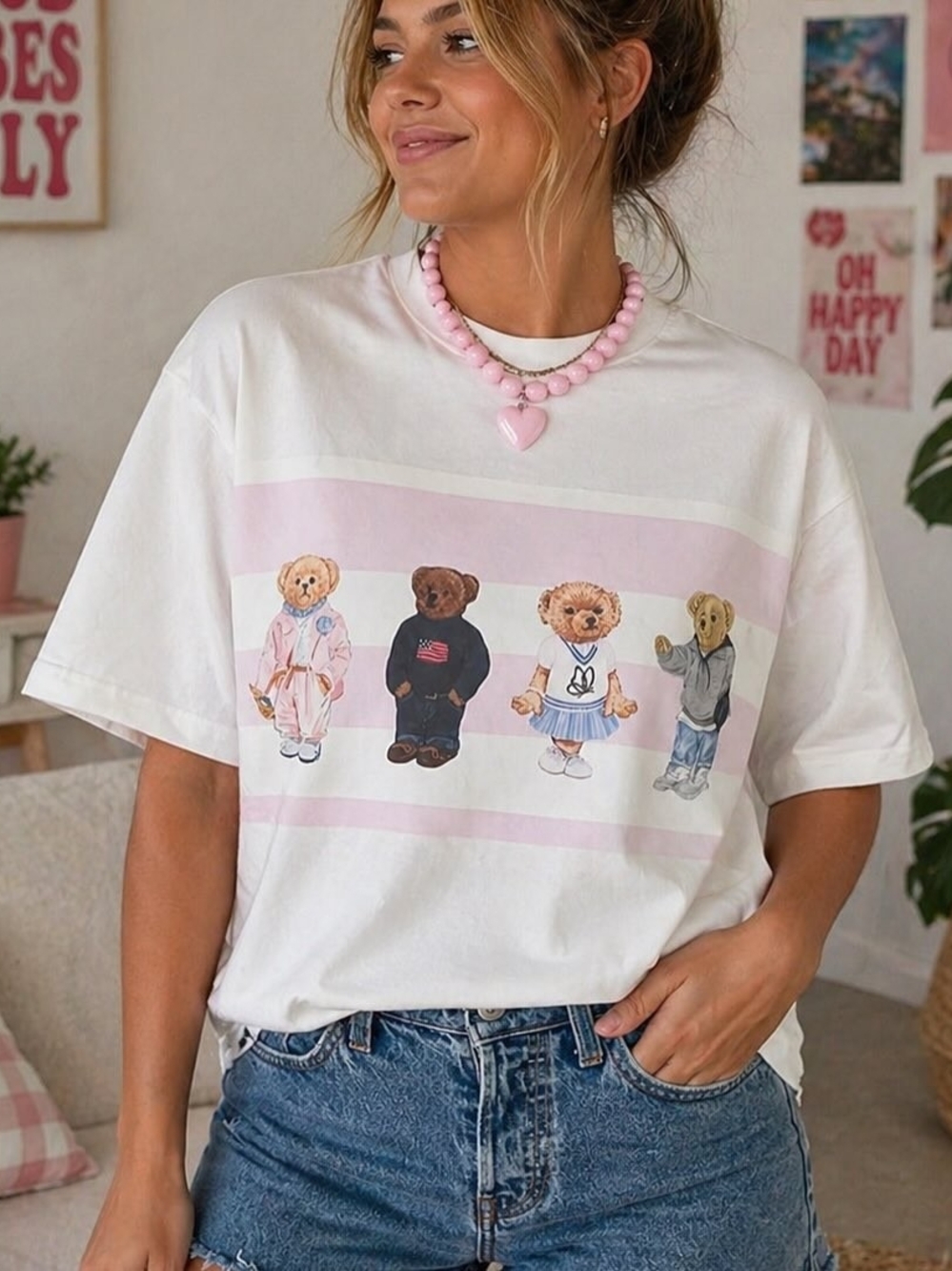 Camiseta Algodon Dama Talla M Y L Oversize